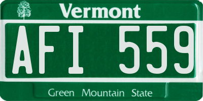 VT license plate AFI559