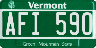 VT license plate AFI590