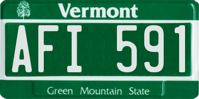VT license plate AFI591