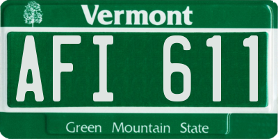 VT license plate AFI611