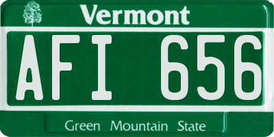 VT license plate AFI656