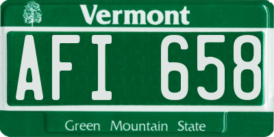 VT license plate AFI658