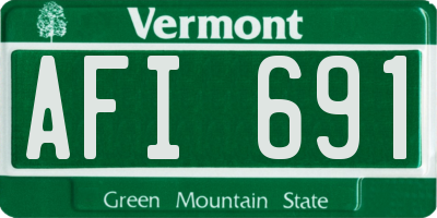 VT license plate AFI691