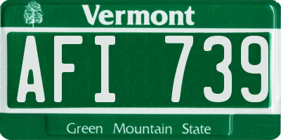 VT license plate AFI739