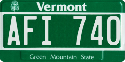 VT license plate AFI740