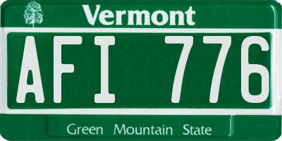 VT license plate AFI776