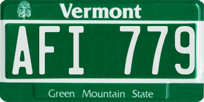 VT license plate AFI779