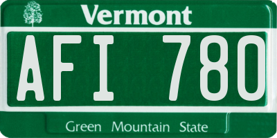 VT license plate AFI780