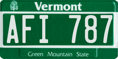 VT license plate AFI787