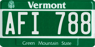 VT license plate AFI788