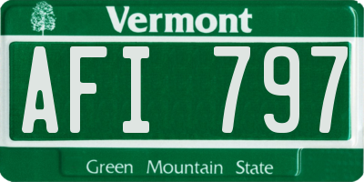 VT license plate AFI797