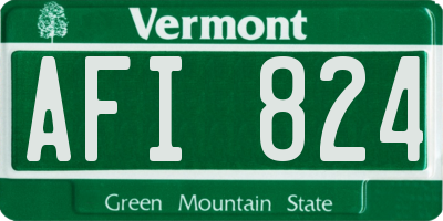 VT license plate AFI824