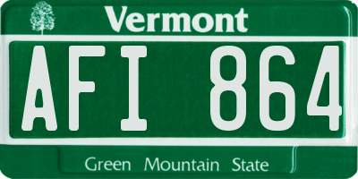 VT license plate AFI864