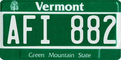 VT license plate AFI882