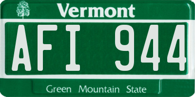 VT license plate AFI944