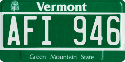 VT license plate AFI946