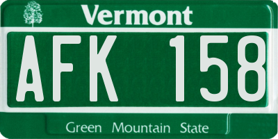 VT license plate AFK158