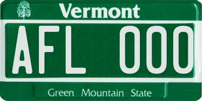 VT license plate AFL000