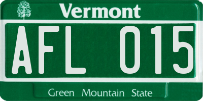 VT license plate AFL015
