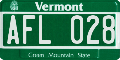 VT license plate AFL028