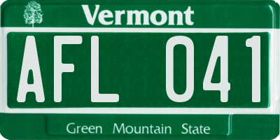 VT license plate AFL041