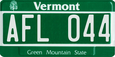 VT license plate AFL044