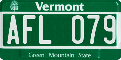 VT license plate AFL079
