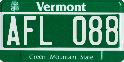 VT license plate AFL088