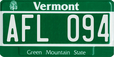 VT license plate AFL094