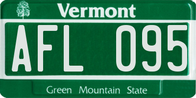 VT license plate AFL095