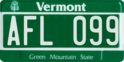 VT license plate AFL099