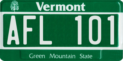 VT license plate AFL101