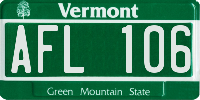 VT license plate AFL106