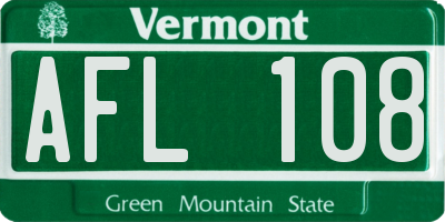 VT license plate AFL108