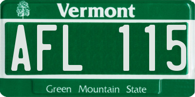 VT license plate AFL115
