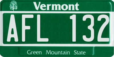 VT license plate AFL132