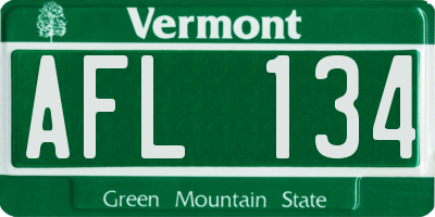 VT license plate AFL134