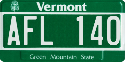 VT license plate AFL140