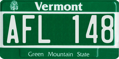VT license plate AFL148
