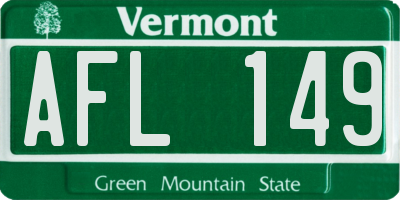 VT license plate AFL149