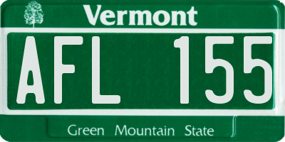 VT license plate AFL155