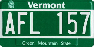 VT license plate AFL157