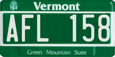 VT license plate AFL158