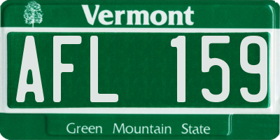 VT license plate AFL159