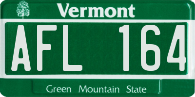 VT license plate AFL164
