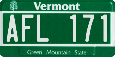 VT license plate AFL171