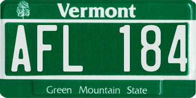 VT license plate AFL184
