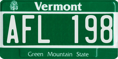 VT license plate AFL198