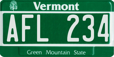 VT license plate AFL234