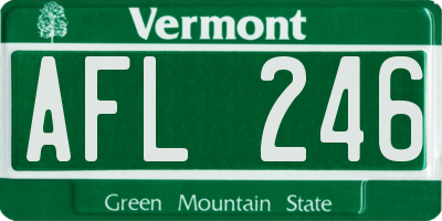 VT license plate AFL246